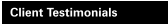 Client Testimonials