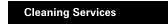 Cleaning Services